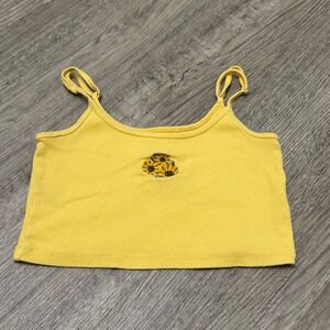 Hollister Yellow Ribbed Sunflower Baby Cami Tank Top XS Must Have Collection
